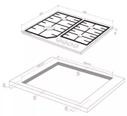 Газовая варочная панель Kuppersberg FS 66 B4.jpg