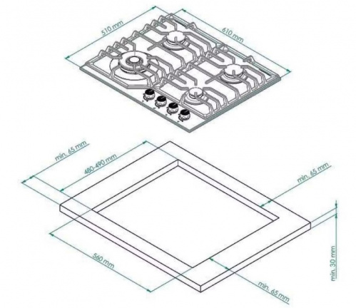 Варочная поверхность Kuppersberg FS 610 W Bronze2.jpg